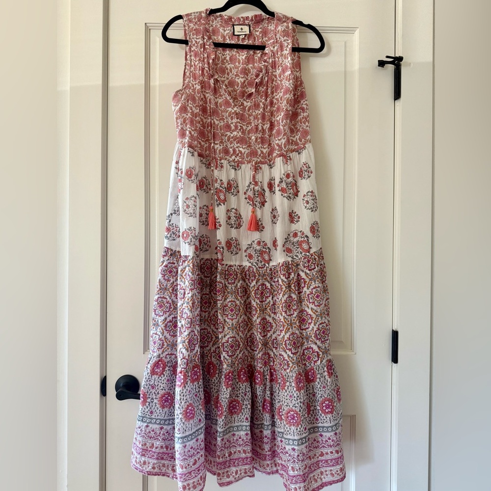 Tuckernuck Pink and White Floral Maxi Dress